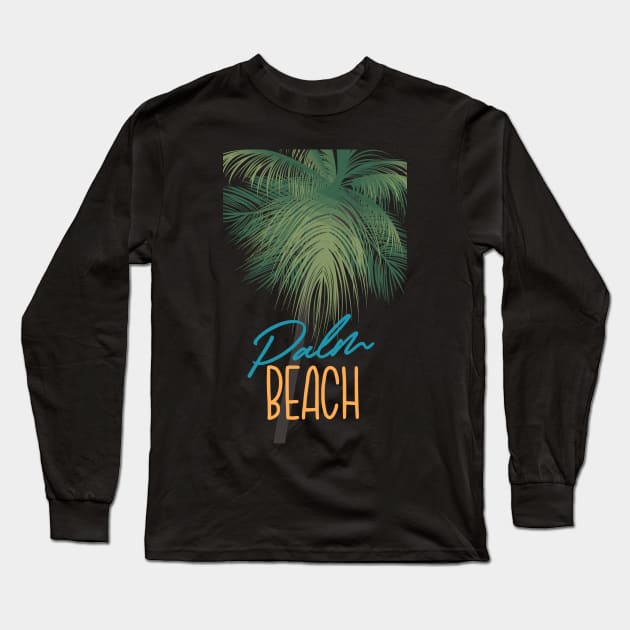 Palm Beach Long Sleeve T-Shirt by MinnieWilks